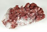 Natural Red Quartz Crystal Cluster - Morocco #199093-1